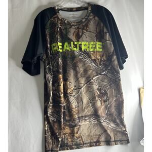 Trees Trail RealTree Camo Shirt Dri Fit Material Men’s Size Large Outdoors Work